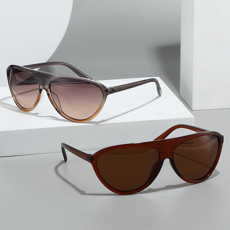 Aviator Shield Sunglasses – Trendy Oversized Black Frame UV400 Fashion Eyewear for Women & Men