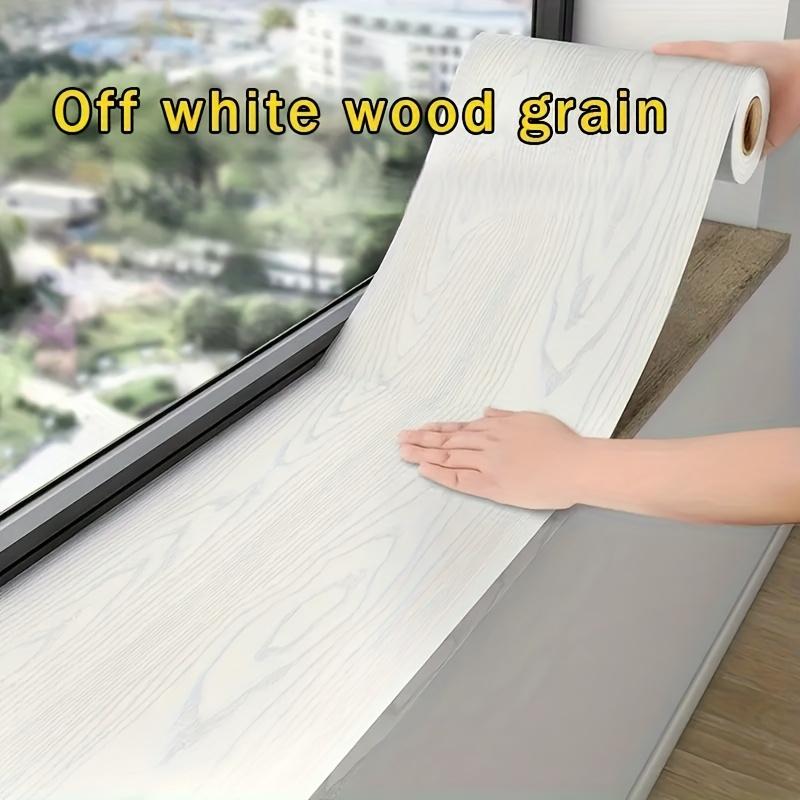 1Pc 5m/196.85in Self-adhesive Wood Grain Door Frame Decorative Stickers Wood Grain Skirting Waistline Home Decor Wall Stickers