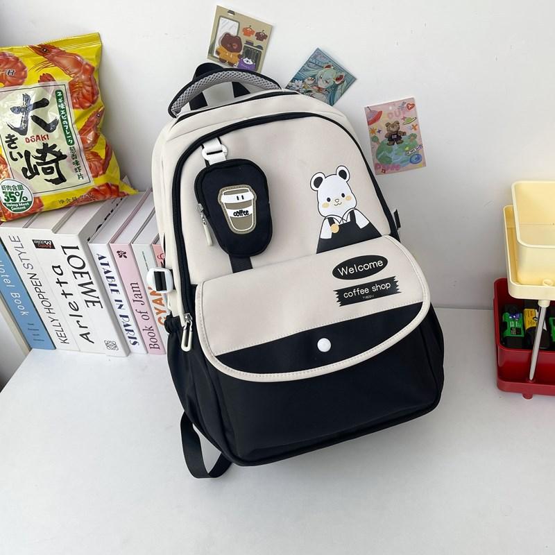 School bag Korean version ins cute contrasting colors camping light leisure travel versatile