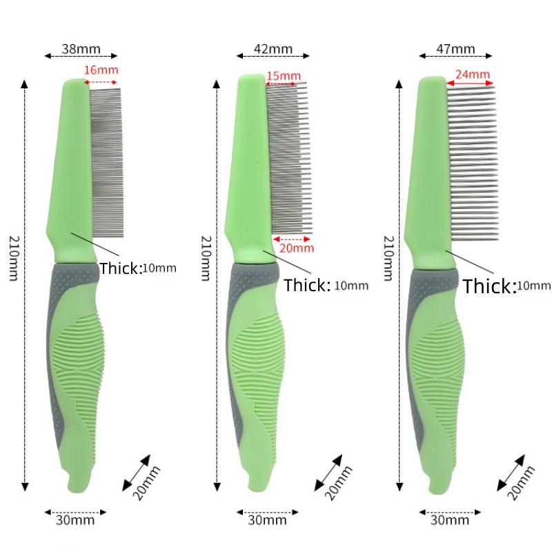Dog Comb Pet Hair Remover Dense Tooth Cat Hair Comb Dog Grooming Massage Dogs Brush Comfortable Handle Dogs Combs Pet Supplies