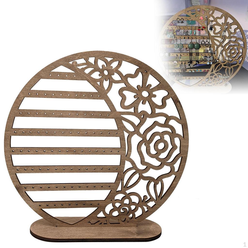 5-stöckiger Ohrringhalter aus Holz für Arbeitsplatte Geschenk Frauen