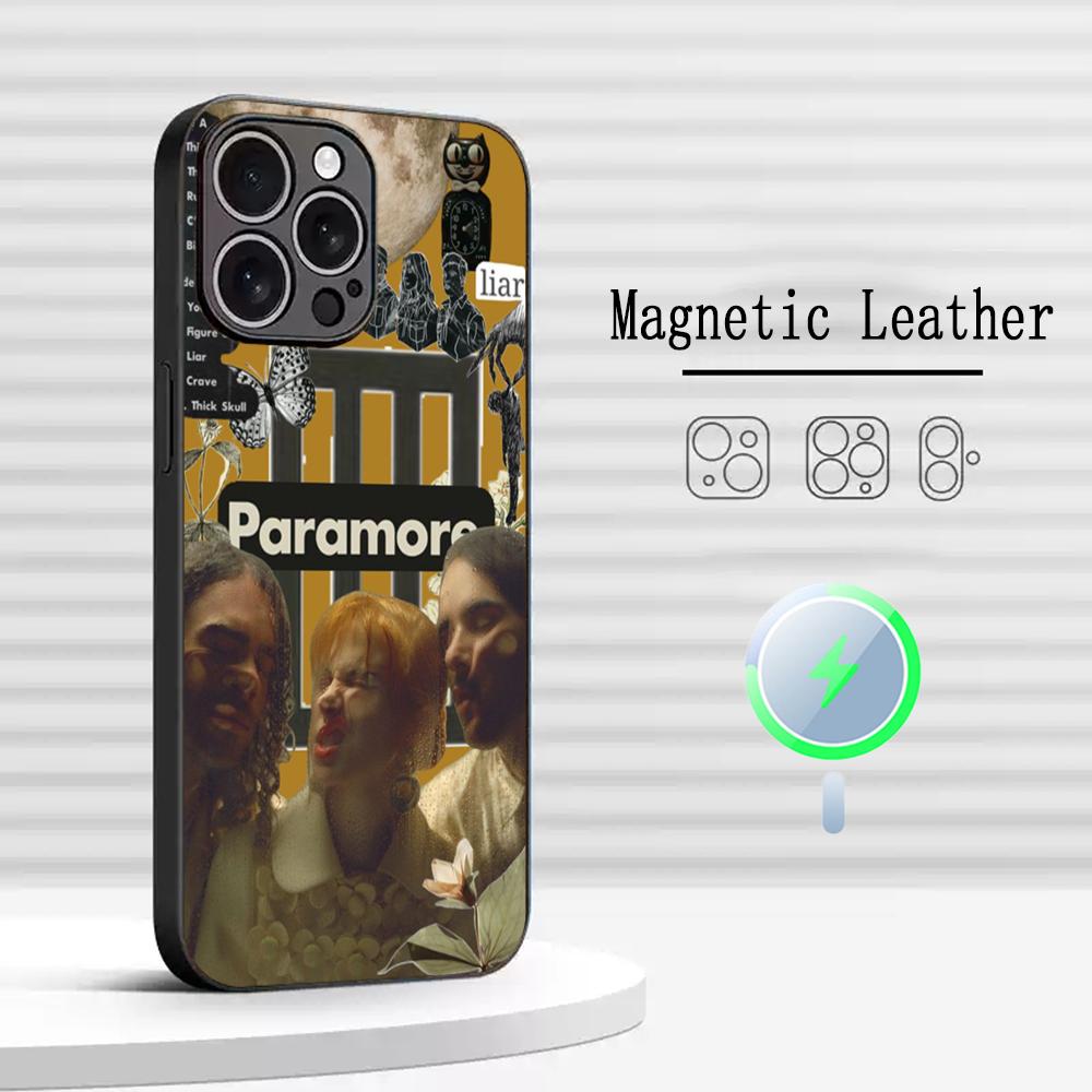 

Крутой дизайн с узором группы Paramore Чехол для телефона Для iPhone 17 16 15 14 13 12 Plus Pro Max Высококачественный Роскошный Magsafe Овчина iPhone 17 Pro