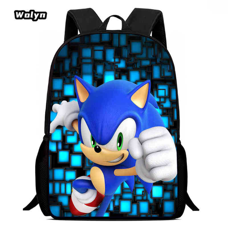 Sonic Schoolbag Large Capacity Multi-Function Spine Protection To Reduce The Burden Of Student Party Essential Comfortable Schoolbag