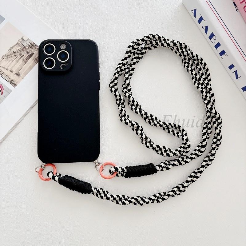 Crossbody Lanyard Case for Motorola Moto Edge 60 Fusion 50 Pro 40 Neo G85 G84 G54 G34 Necklace Soft Silicone Braid Strap Cover