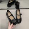 Retro Round Head British Women's Shoes 2025 Small Leather Shoes Versatile Belt Mary Jane Shoes Women's Low Heel Light Mouth Loafer Single Shoes
