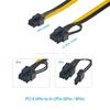 10x 30cm 6Pin To 8Pin (6+2) Breakout PCI-E Cable 18AWG For Mining Graphics Card