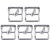 5pcs Easy Installation Metal Replacement Buckle Square Center Bar Single Prong Buckle  Leather Craft