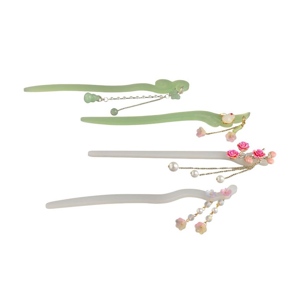 

Tassel Rabbit Hairpin Butterfly Flower Hair Stick Antique Women