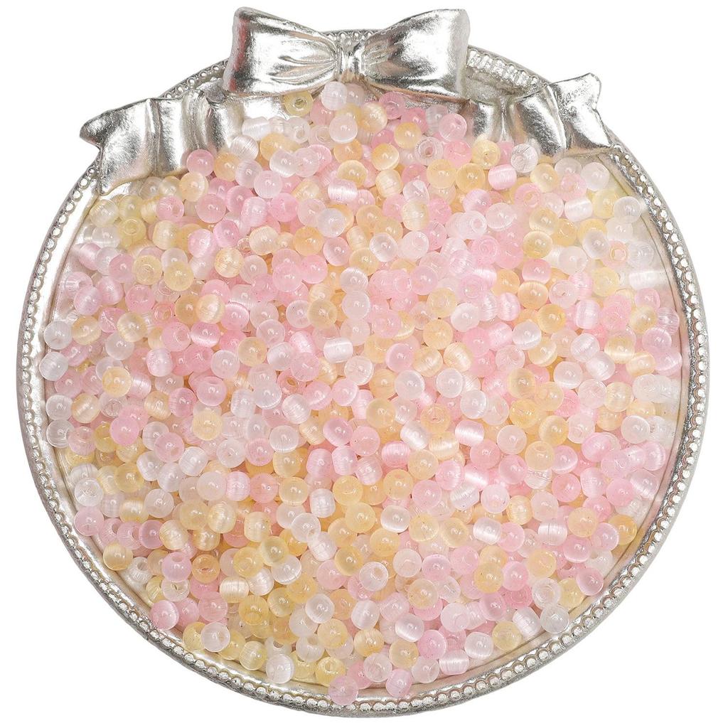 4mm High-Quality Glass Cat's Eye Seed Beads for Handmade DIY Jewelry and Accessories.