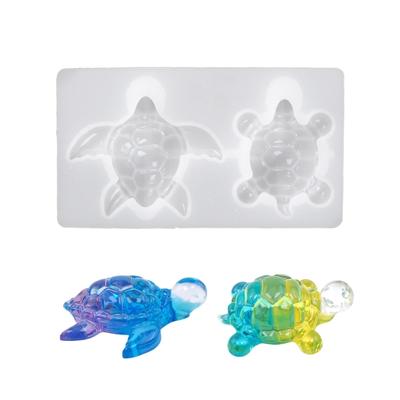 Wiederverwendbare Schildkrötenförmige Silikonform Wiederverwendbare Bastelformen Geeignet für handgefertigten Schmuck und Desktop-Displays