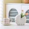 Vaso in Ceramica a Forma di Conchiglia Stile Europeo Semplice Creativo Nuovo Modello per Fiori Secchi Fiori Freschi Coltivazione Idroponica Scandinavo