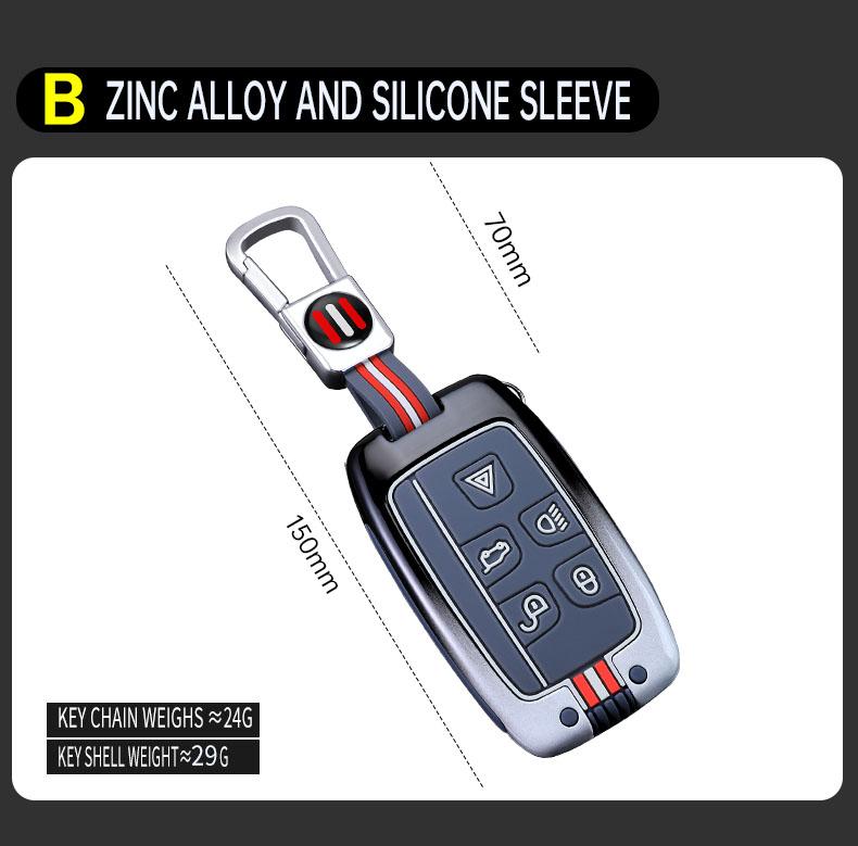 Zinc Alloy Car Key Case Cover Holder Fob For Land Rover Range Rover Discovery 5 Sport For JAGUAR XE XF XJ F PACE Accessories