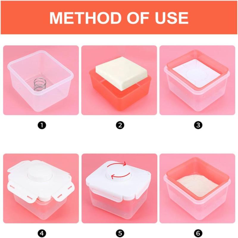 Set di Strumenti da Cucina Fai da Te Stampo Pressa per Tofu in Plastica Stampo Fatto in Casa per Tofu Stampo per Fare il Tofu da Latticini di Soia con Garza per Formaggio
