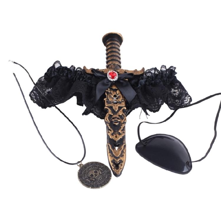 

Pirate Role Play Outfit Headwear And Accessories Fashon Costume Necklace For Stage Performances Themed Event