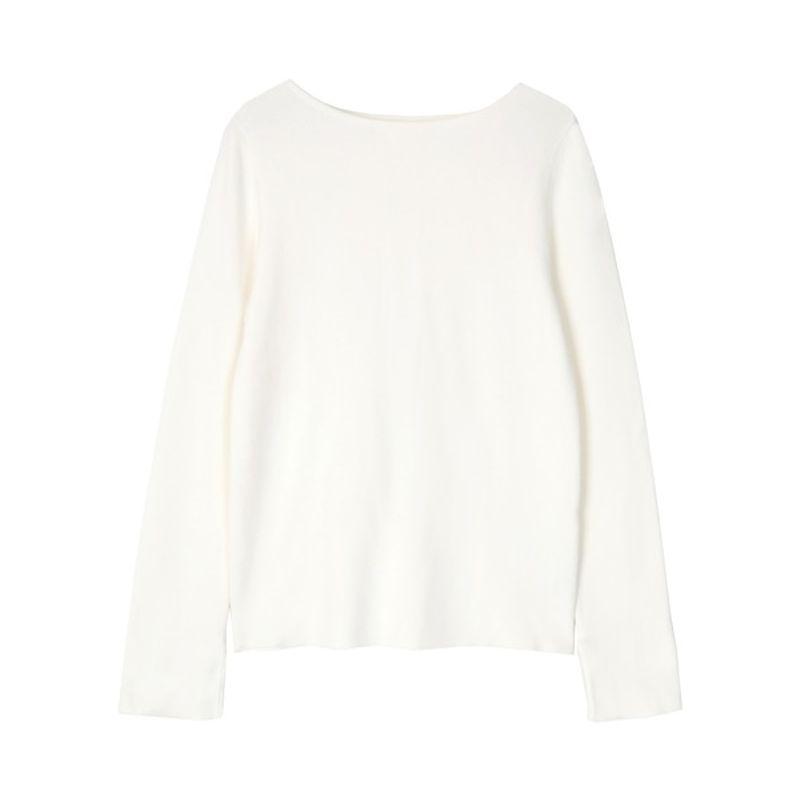 

Fall Sunshine House New Arrival Export Japanese Single Women s off-Neck Long Sleeve Flared Sleeves Pullover Knitwear Bottoming Shirt White Bust Size 88-94