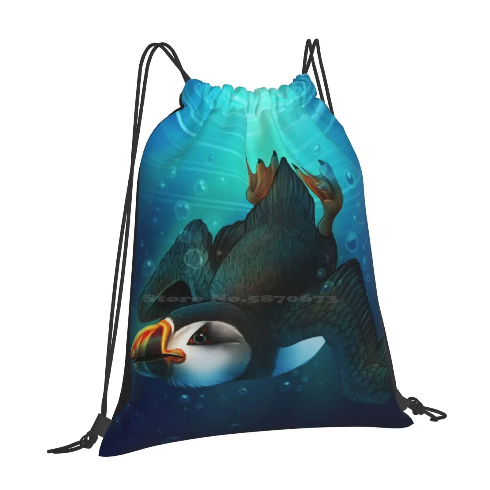 Puffin School Bags Travel Laptop Backpack Puffins Skidar Birds OneSize