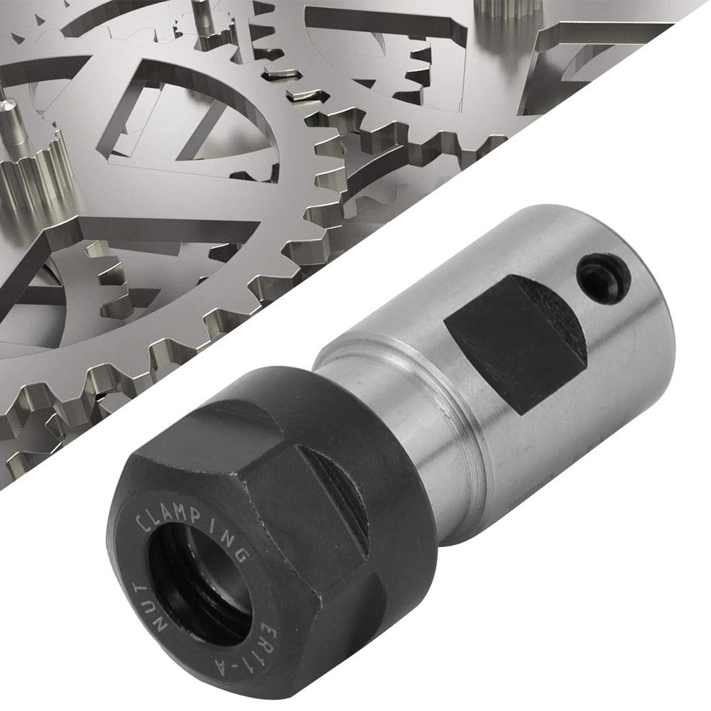 Collet Chuck Holder 5mm 6mm 8mm Milling Holder Straight Motor Shaft Chuck Collet Tool Holder C16 ER11 35L CNC Router Collets (6mm Shaft Diameter)