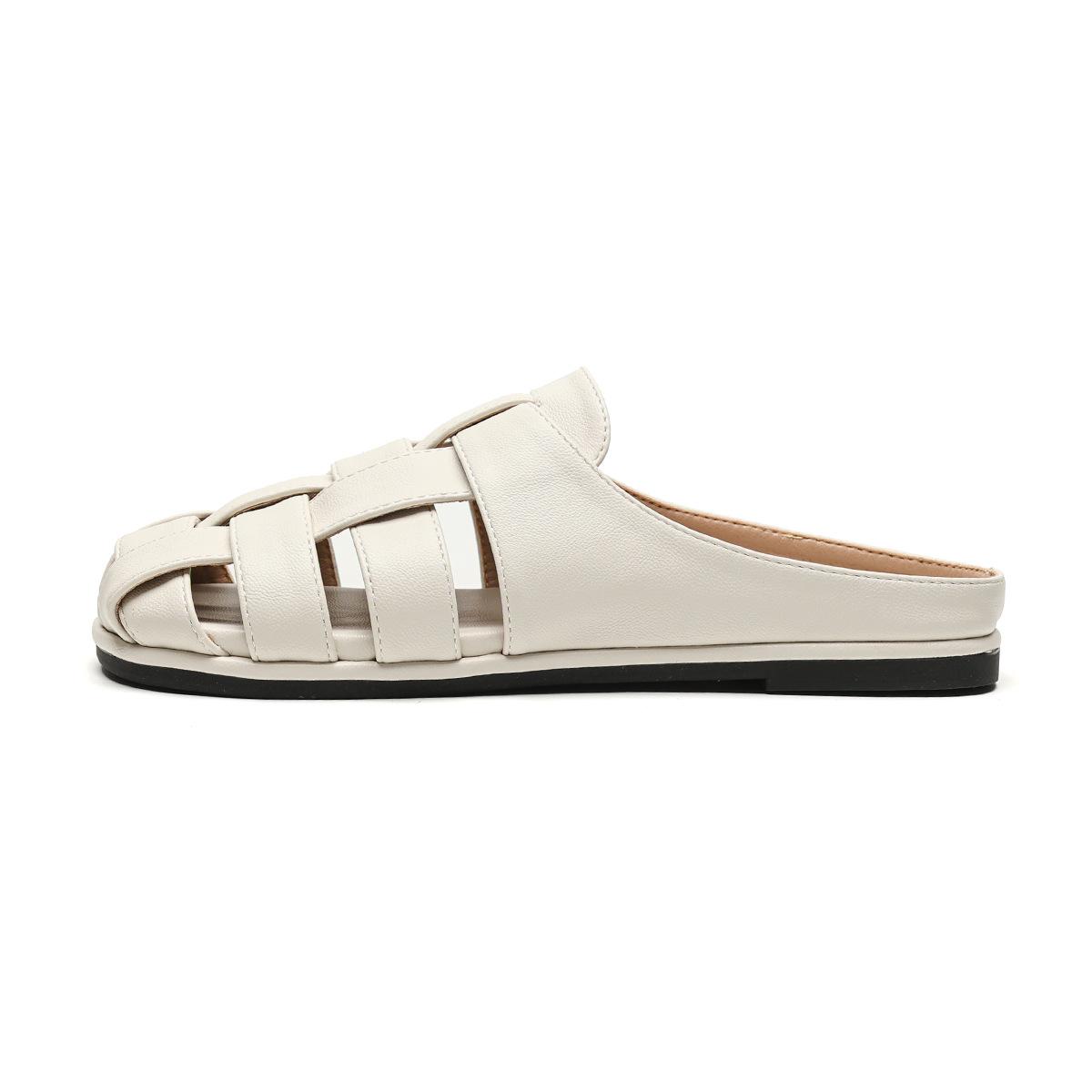 

Weiwei girl 9961-1 Французская сумка голова полушлепанцы женские летние корейская версия плетеные римские крутые шлепанцы мягкая подошва 35 абрикосовый