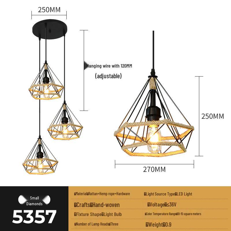 Zen Rattan Bamboo Woven Chandelier for Bedroom, Living Room, Bar, and Restaurant
