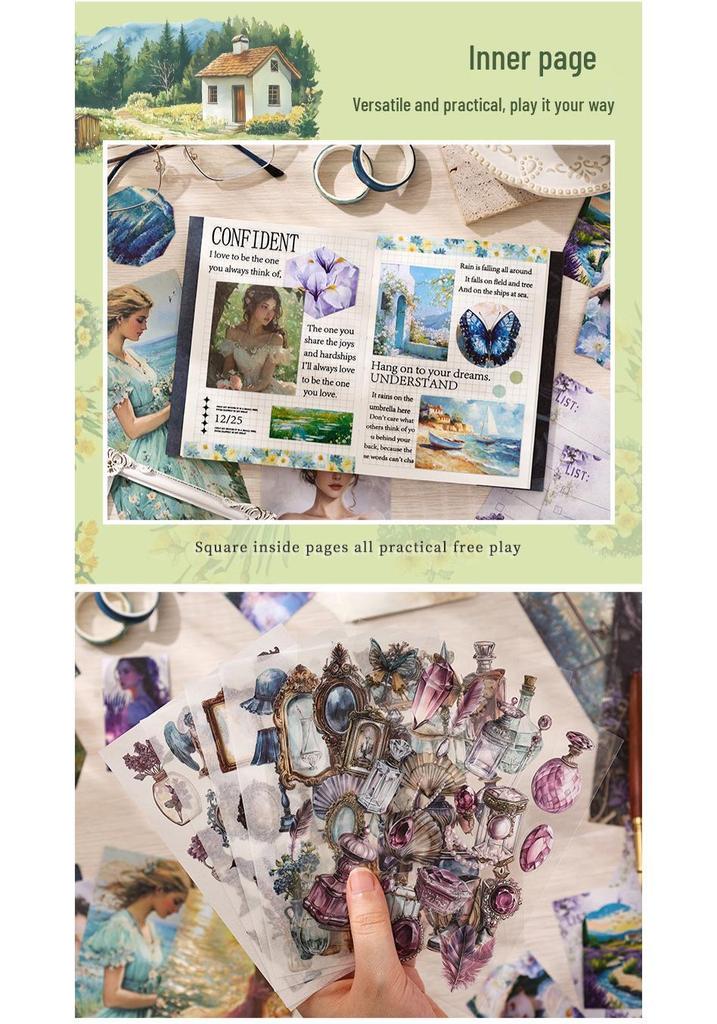 Retro DIY Scrapbook Gift Set: Journal & Stationery Supplies Box