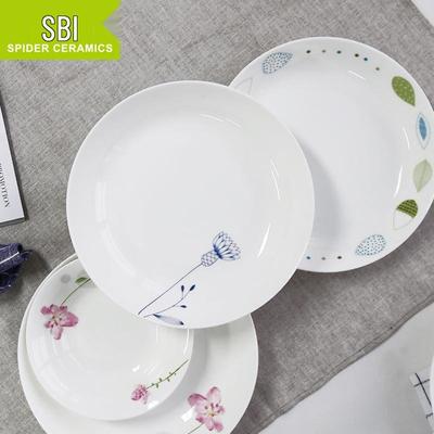 Korean Style Round Soup Plate - 8 Inch Creative Bone China Ceramic Dinnerware