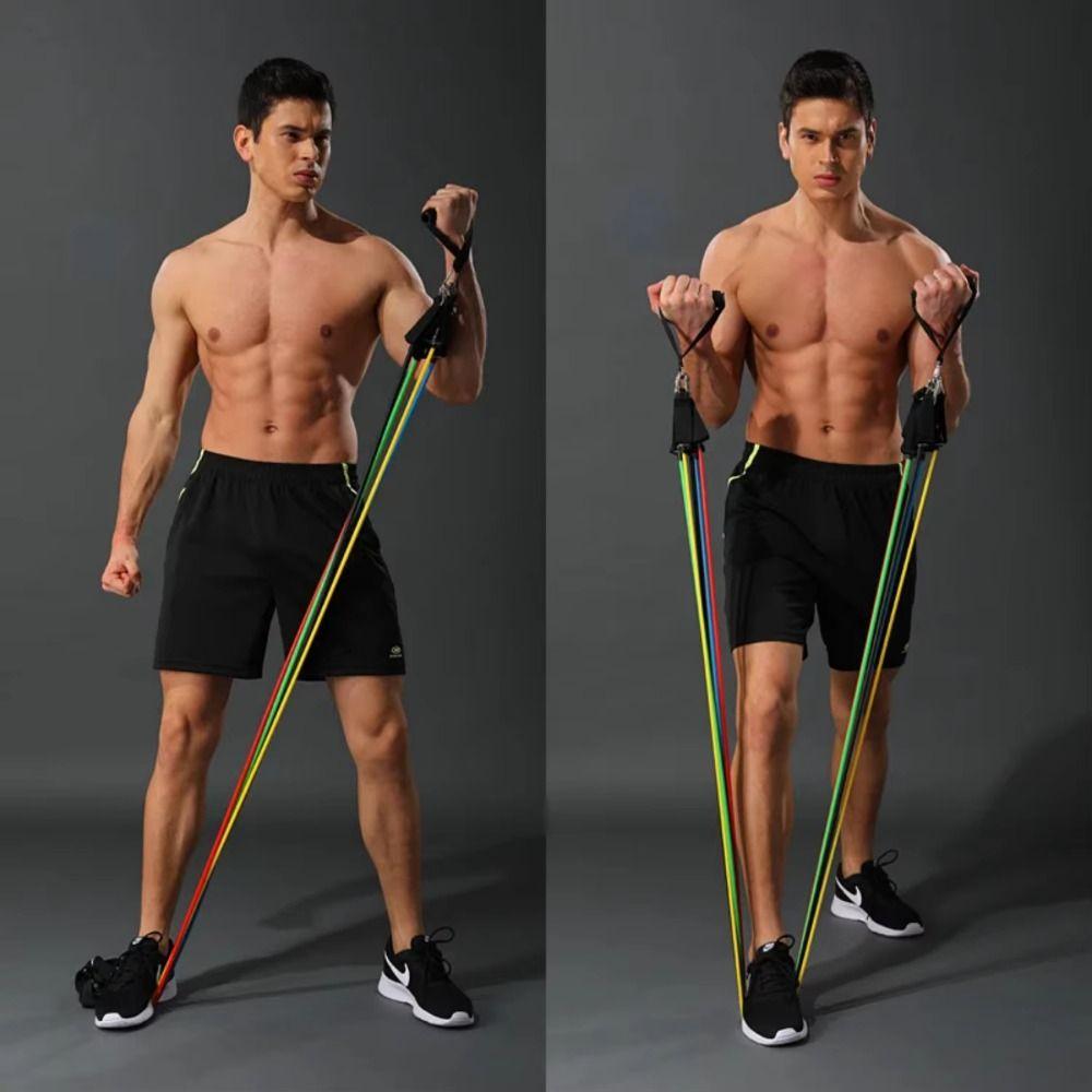 11Pcs/Set Durable Resistance Band Set Anti-Break Elastic Training Band  Fitness Equipment