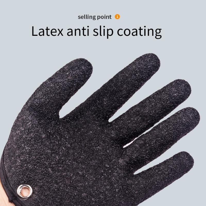 1 pár rybářských rukavic s magnetickým uvolňováním, odolné proti propíchnutí, rybářské rukavice