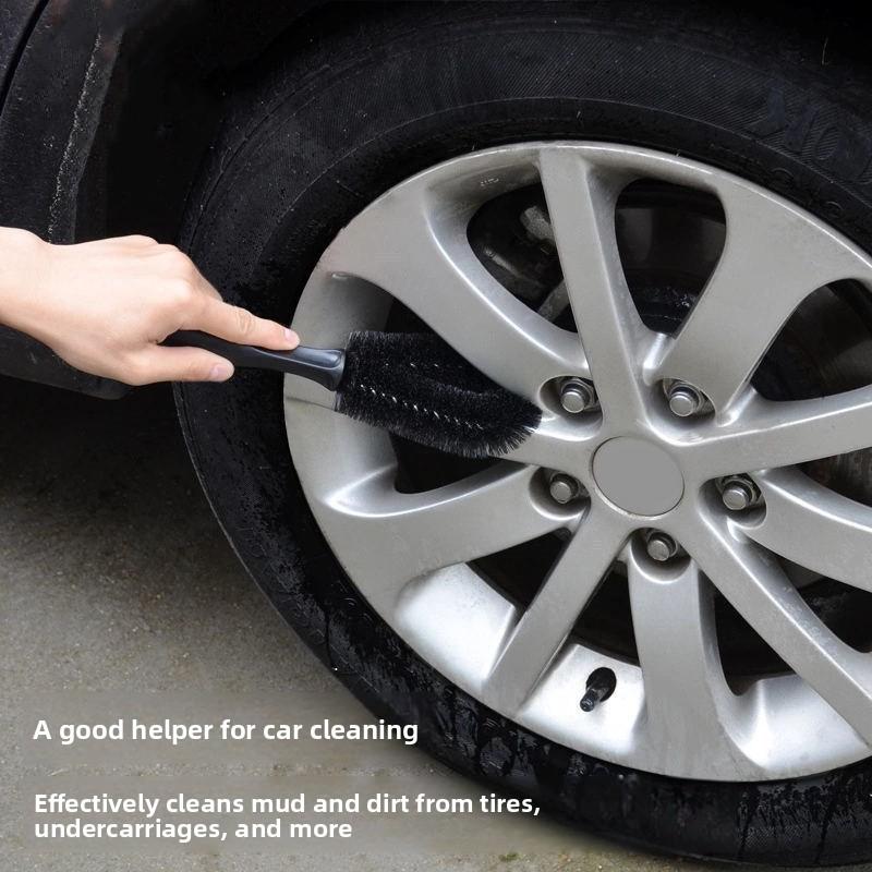 Car Tire Brush Wheel Brush Car Wash Brush Rim Brush, Round Head Cleaning Brush Car Cleaning Supplies Tools