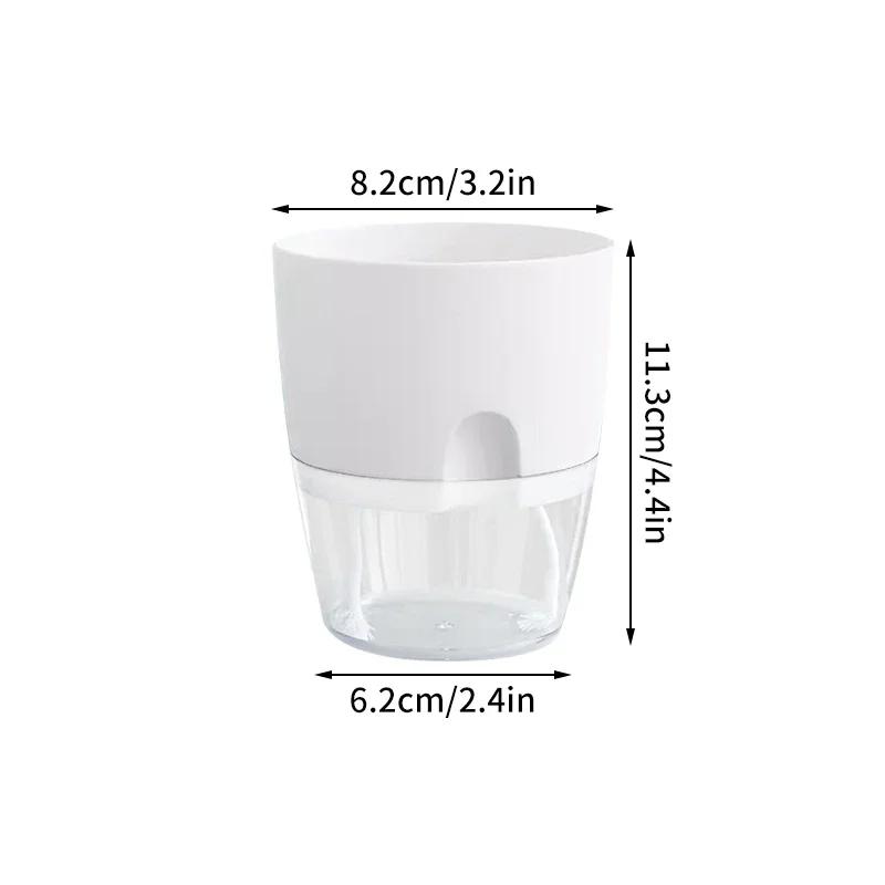 

Пластиковый цветочный горшок с автополивом, двухслойный гидропонный горшок для растений бонсай, вазы, горшки для суккулентов, декор для дома и офиса