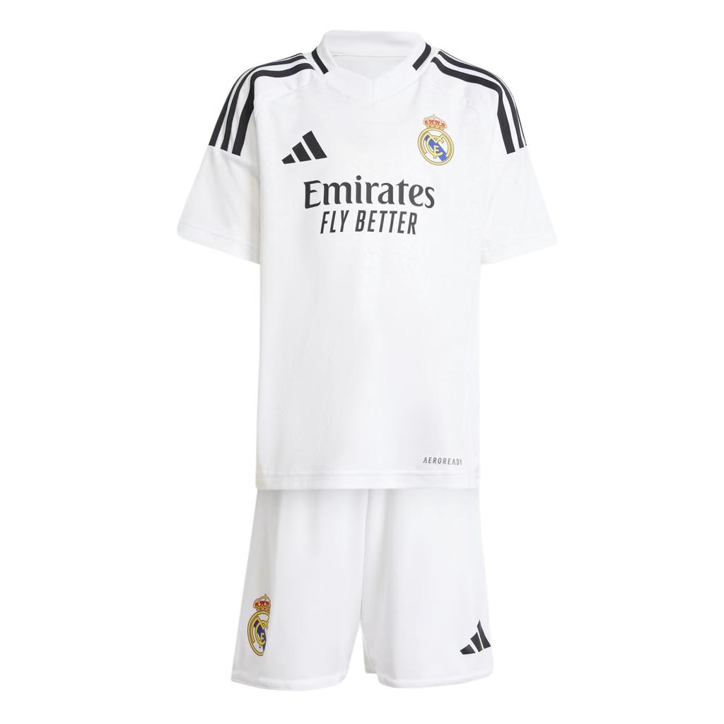 New Adidas Casual Sportswear REAL MADRID 24/25 HOME MINI KIT KIDS White Children Aged 3 7 Years Old IT5175