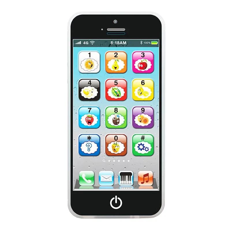 Téléphone de Simulation pour Enfants Bébé Musical Jouets Éducatifs Précoces Apprentissage de l'Anglais llphone avec Lumière Son Mobile Jouet Vocal