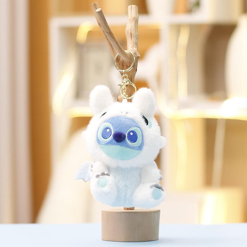 Stitch Plush Toothless Toy Keychain Animal Stuffed Doll Backpack Pendant Gift