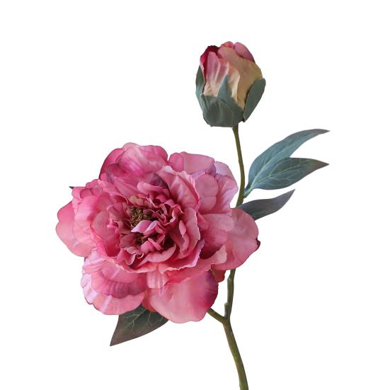 Artificial Peony Flower Realistic Fake Silk Flower Branch Home Office Wedding Party Table Centerpiece DIY Vase Faux Bloom Decoration