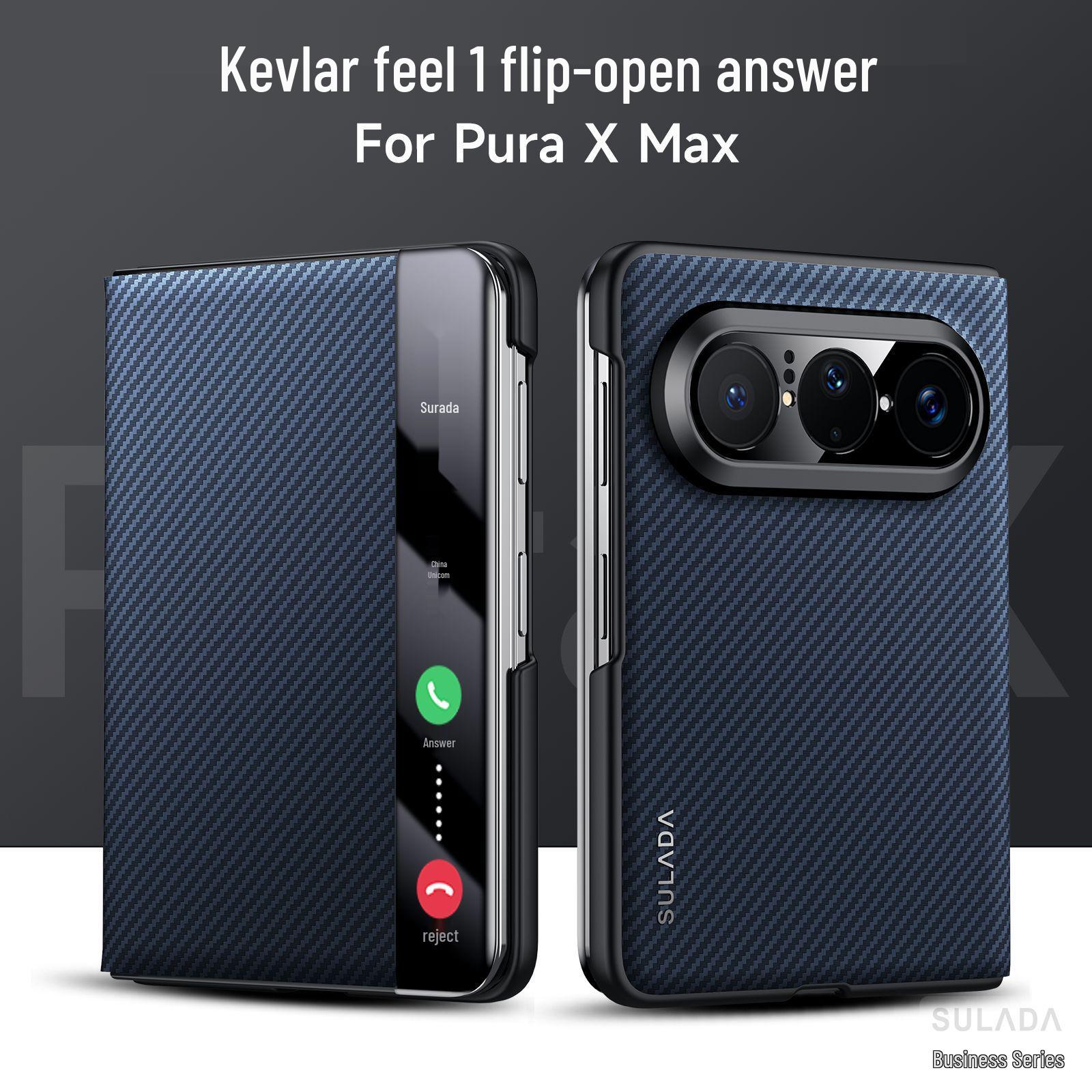 

SULADA Huawei PuraX Max Kevlar Texture Leather Flip Case PuraX Max