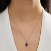 Elegant Tree Leaves Design 925 Sterling Silver Pendant necklace Natural Iolite oval 6*8mm fine jewelry for women's party gifts