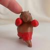 Healing Office Decor Boxing Capybara Figurine, Funny Boxer Desktop Ornament for Stress Relief, Cute Animal Statue Home Car Decoration Unique