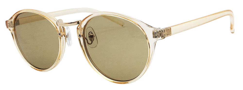 

Солнцезащитные очки az Boston UV Clear Brown Brown [FaceTrick Label], Унисекс, Защита 99,9%+, Светлые Солнцезащитные Очки, Оправа/Светлый Рассеиватель, AZ7108-2