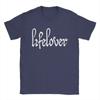 T-Shirt Lifelover White Solid Logo Fun Pure Cotton Tee Shirt Short Sleeve T Shirt Crew Neck Tops 6XL