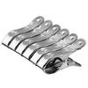 Heavy Duty Clothes Pins 6pcs Stainless Steel Clothespins Windproof Metal Large Clothes Pins Quilt Clamps for Home Use