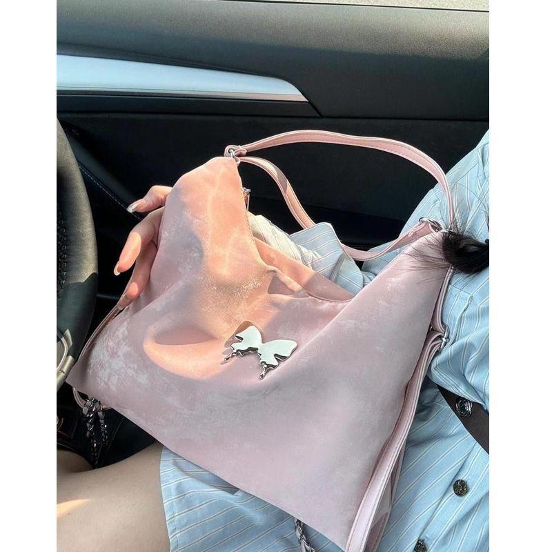 Mori High-End Large-Capacity Spring And Summer Shoulder Bow Bag Fashionable Underarm Women'S Bag Casual