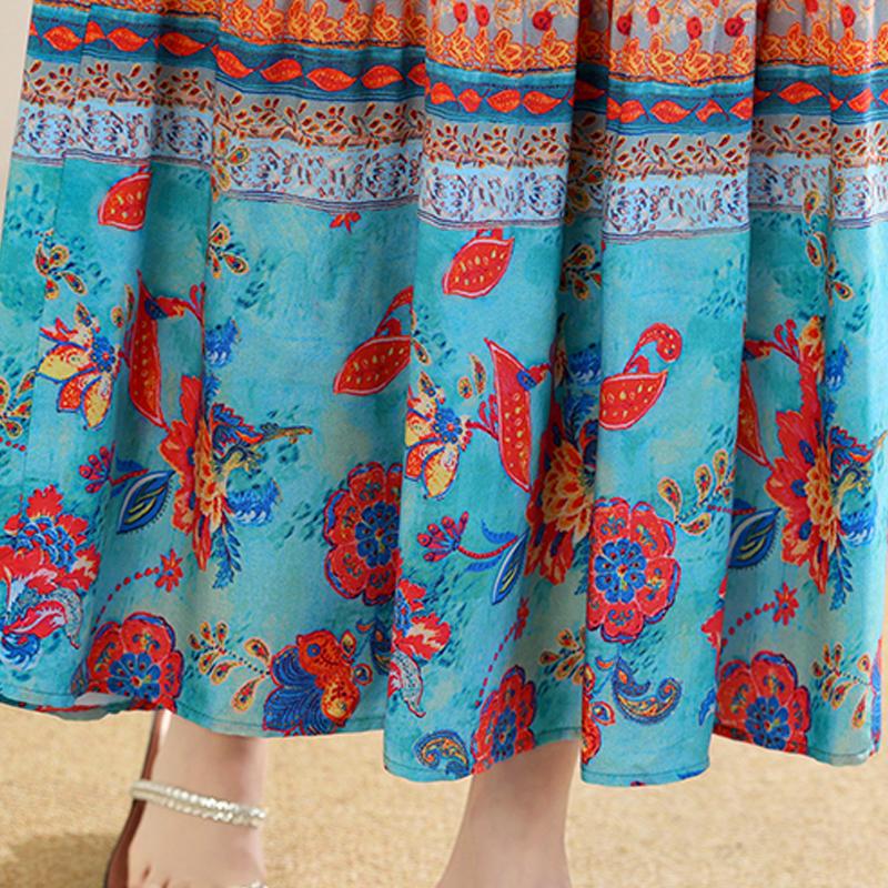 Women's Plus Size Floral Print Sleeveless Maxi Dress, Casual Loose Summer Long Dress (XL-5XL)
