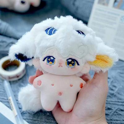 10 cm Mini süße Plüschpuppe Spielzeug Little Sheep Serie Seastar / Normalkörper-Baumwollpuppe mit Tierohrenschwanz Mädchen Kindergeburtstagsgeschenk