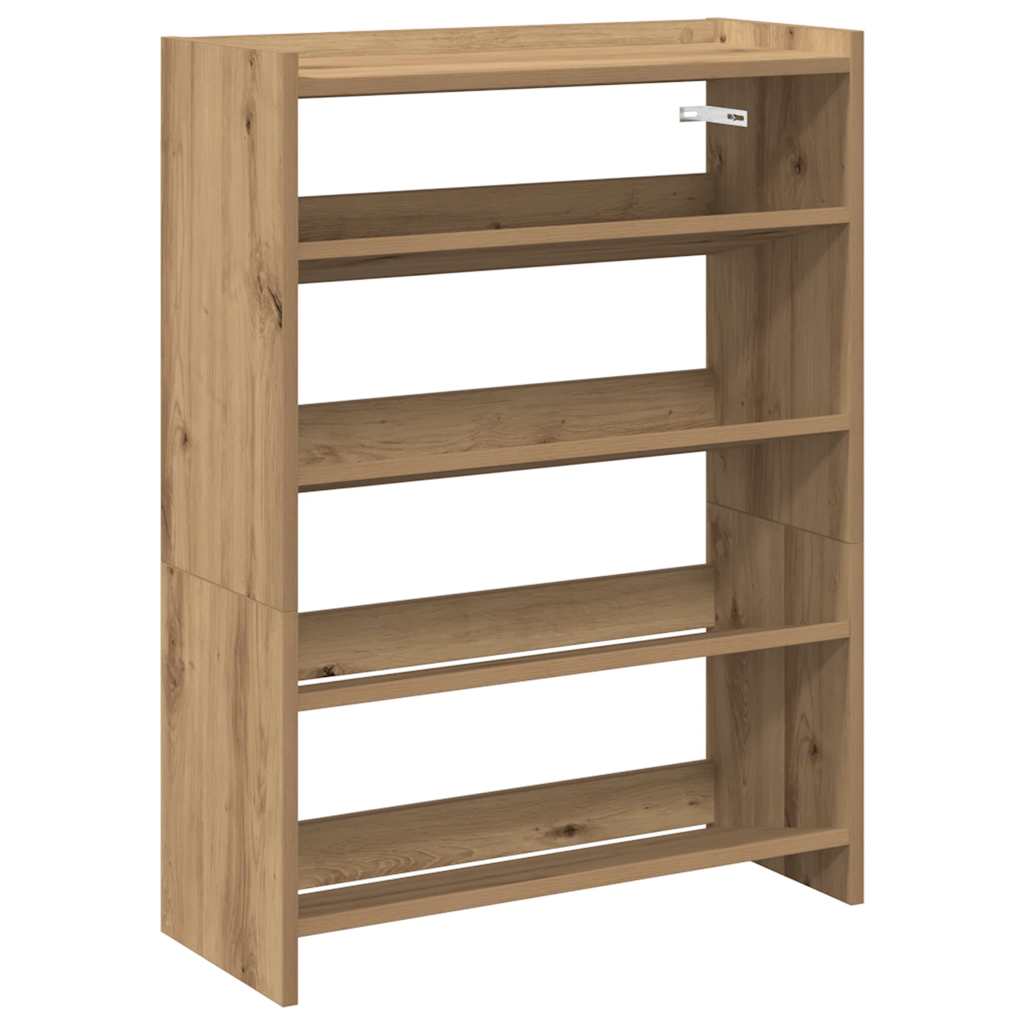 Artisan Oak Shoe Rack 60 x 25 x 81 cm Engineered Wood