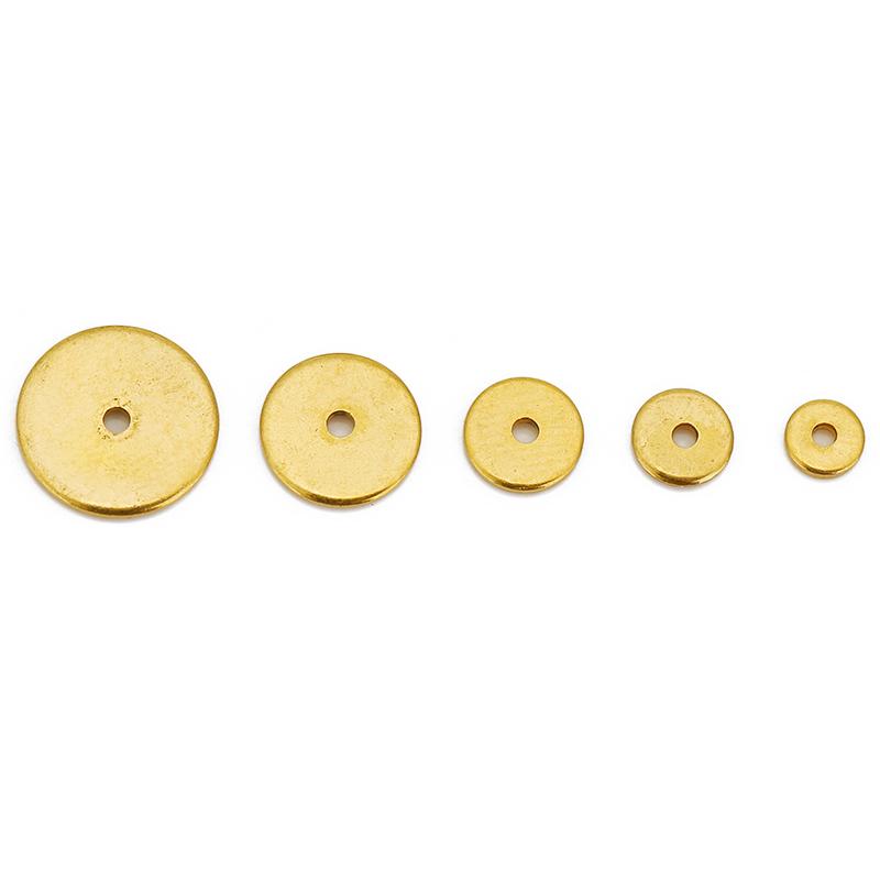 30pcs PVD Never Fade Stainless Steel Spacer Beads 4 5 6 8 Mm Thin Triangle Square Beads For Necklace Bracelet Diy Jewelry Making