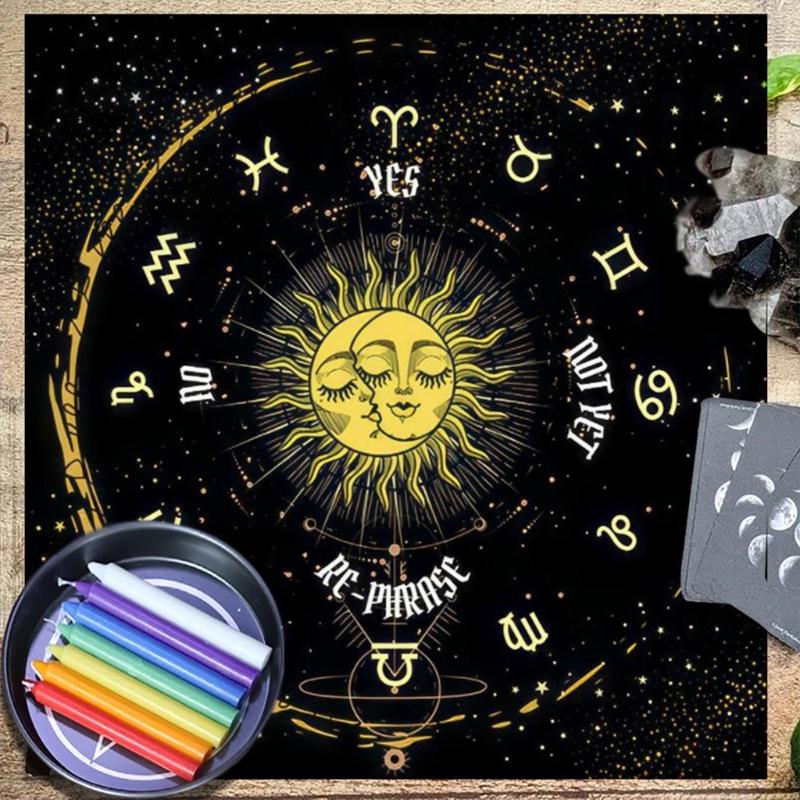 Tarot Card Tablecloth Altars Cloth 12 Constellations Tablecloth Home Decors