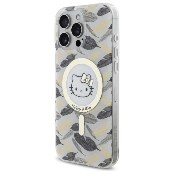 Hello Kitty Hkhmp16Xhgleh Iphone 16 Pro  Max 6.9 Biały/White Hardcase Iml Golden Leaves Magsafe