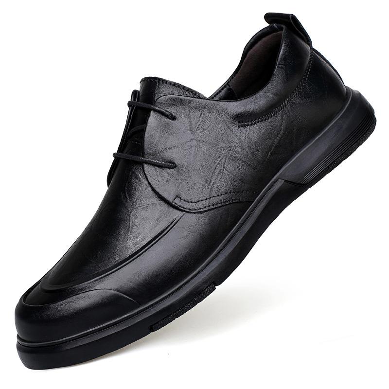 Men's shoes spring and autumn men's business men's casual shoes soft-soled casual shoes round head leather shoes men