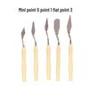 5-Piece Stainless Steel Palette Knife Set for Gouache and Oil Painting