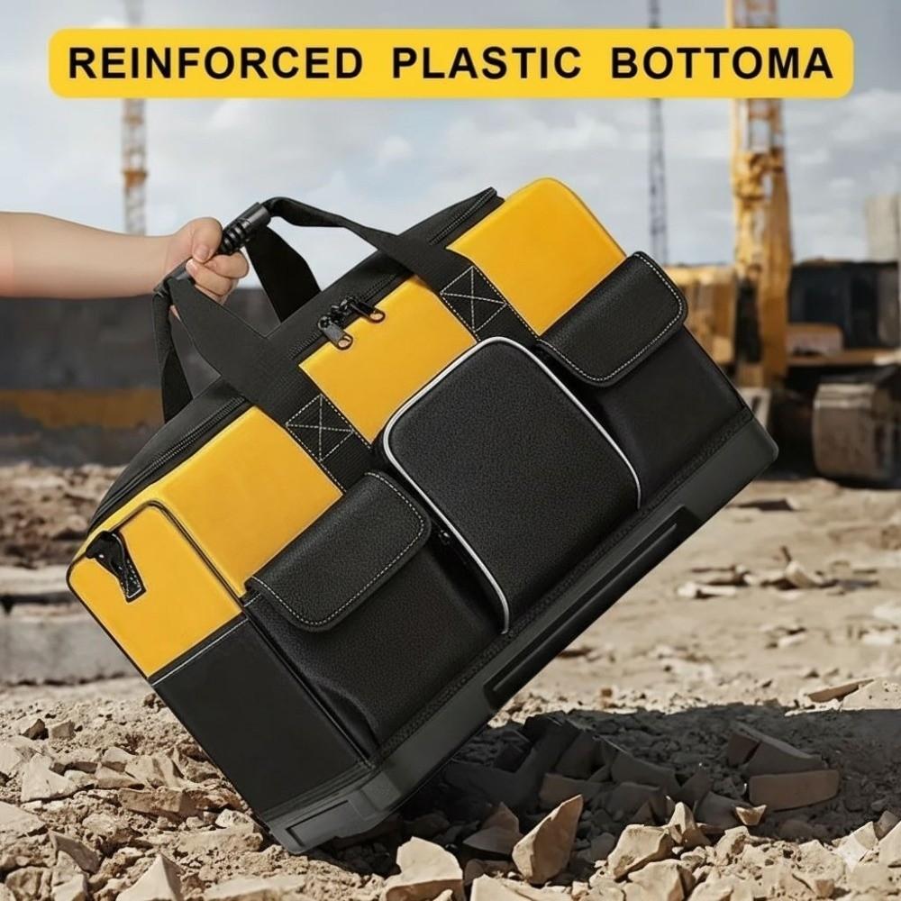 Adjustable Heavy Duty Tool Bag Hard Bottom Electrician Tool Bag For Electrician