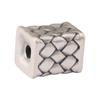 S999 Sterling Silver Woven Square and Barrel Spacer Beads - Retro Lu Lu Tong DIY Braiding Accessories